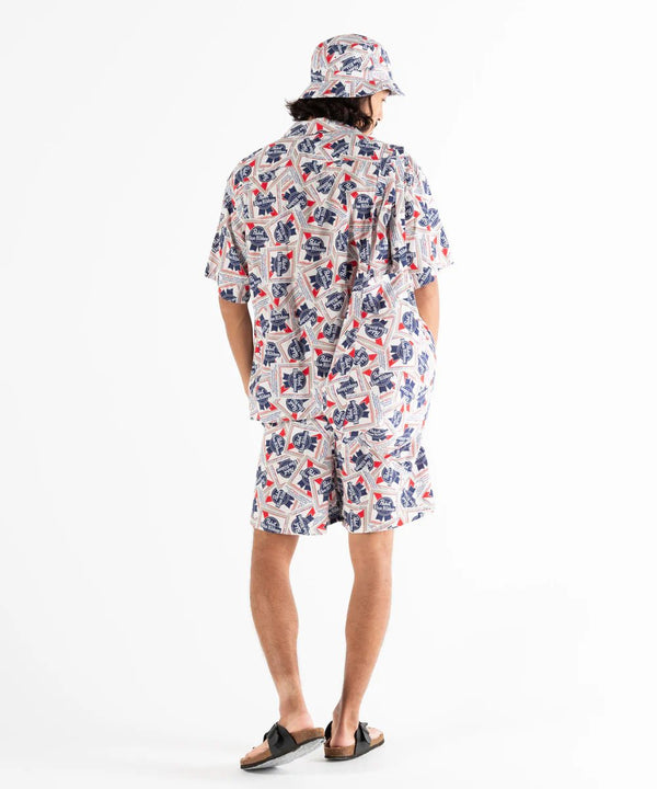 【BEDWIN |ベドウィン】Pabst Ex. S/S OPEN COLLAR SHIRT "COLIN" (MIX) - STREAM【BEDWIN |ベドウィン】Pabst Ex. S/S OPEN COLLAR SHIRT "COLIN" (MIX)STREAML