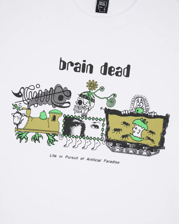 【BRAIN DEAD|ブレインデッド】ARTIFICIAL PARADISE T - SHIRT/アーティフィシャルパラダイスTシャツ(WHITE) - STREAM【BRAIN DEAD|ブレインデッド】ARTIFICIAL PARADISE T - SHIRT/アーティフィシャルパラダイスTシャツ(WHITE)STREAMM
