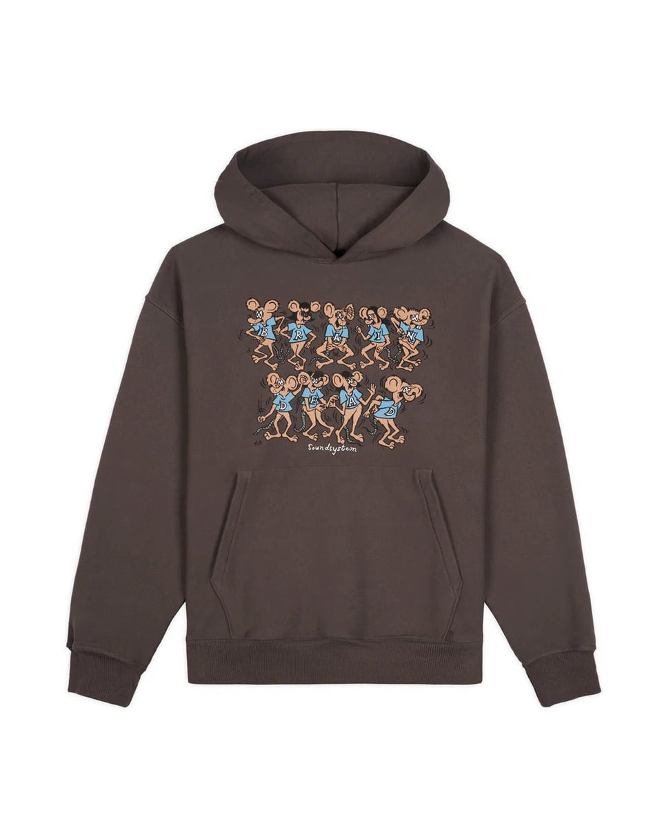 BRAIN DEAD|ブレインデッド】RATDANCE SOUNDSYSTEM HOODIE(CLAY) 公式