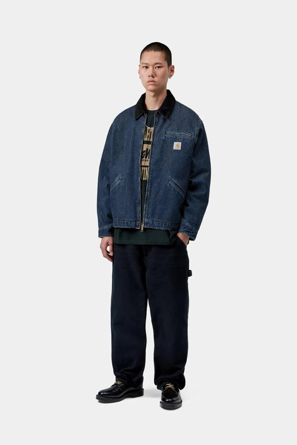 【CARHARTT WIP|カーハートWIP】OG DETROIT JACKET/OG デトロイトじゃジェット(BLUE/BLACK STONE WASHED) 正規取扱店舗 公式オンライン通販 島根 松江 26FW 定番 人気 ジャケット