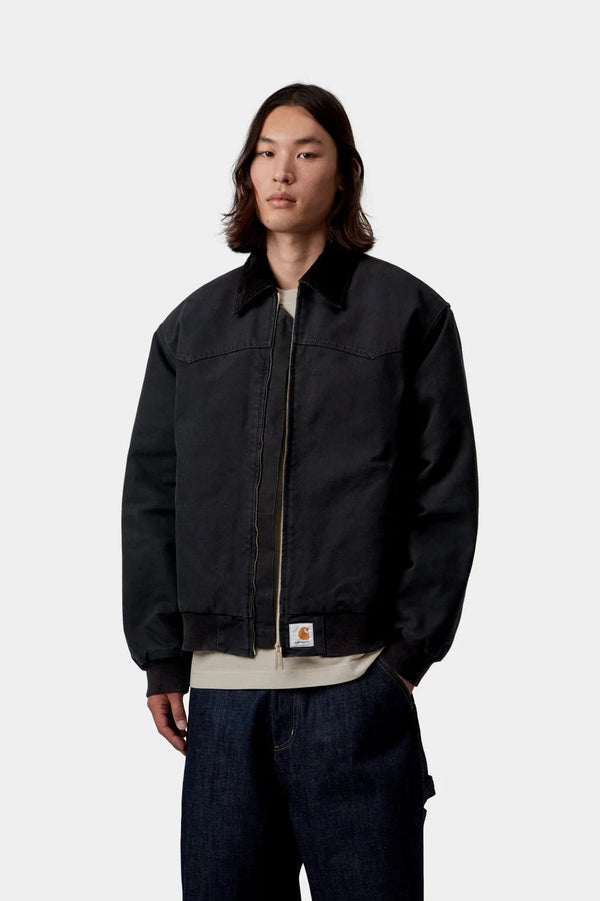 【CARHARTT WIP|カーハートWIP】OG SANTA FE JACKET/OG サンタフェジャケット(BLACK/BLACK STONE CANVAS , RAVEN/BLACK STONE CANVAS) 正規取扱店舗 公式オンライン通販 島根 松江 26FW 復刻 ワークウェア