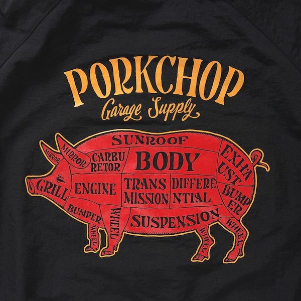 【PORKCHOP GARAGE SUPPLY|ポークチョップ ガレージ サプライ】PORK BACK NYLON JKT/ポークバックナイロンジャケット(BLACK,NAVY,GRAY)