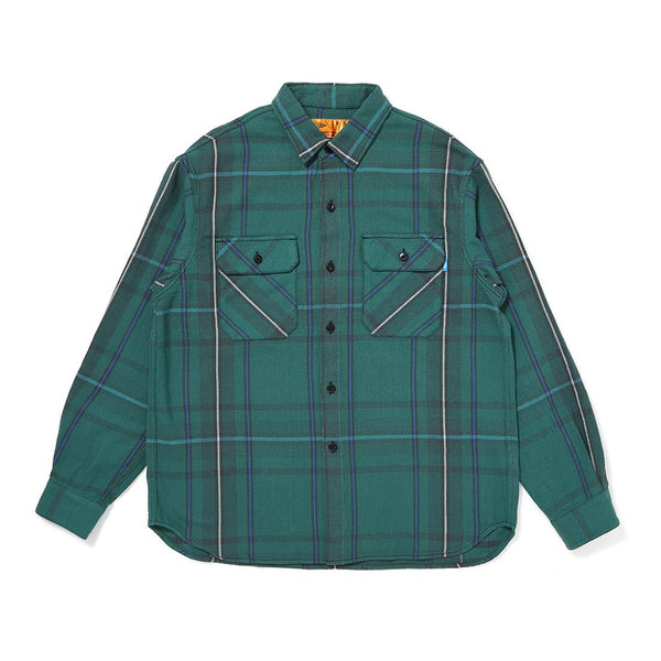 【CHALLENGER|チャレンジャー】CLASSIC PLAID SHIRT /クラッシックプレイドシャツ(TURQUOISE, GREEN)