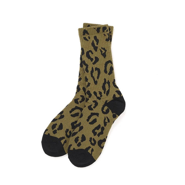【CHALLENGER|チャレンジャー】LEOPARD SOCKS/レオパードソックス(BLACK/BLUE,OLIVE/BLACK)