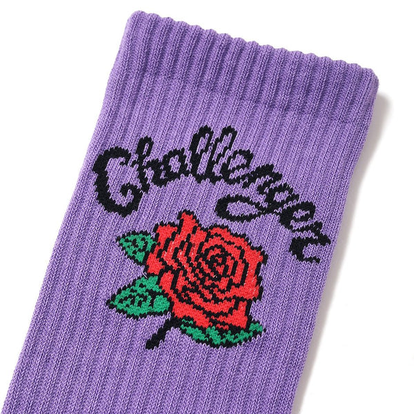 【CHALLENGER|チャレンジャー】ROSE SOCKS /ローズソックス(WHITE,PURPLE) - STREAM【CHALLENGER|チャレンジャー】ROSE SOCKS /ローズソックス(WHITE,PURPLE)STREAMパープル