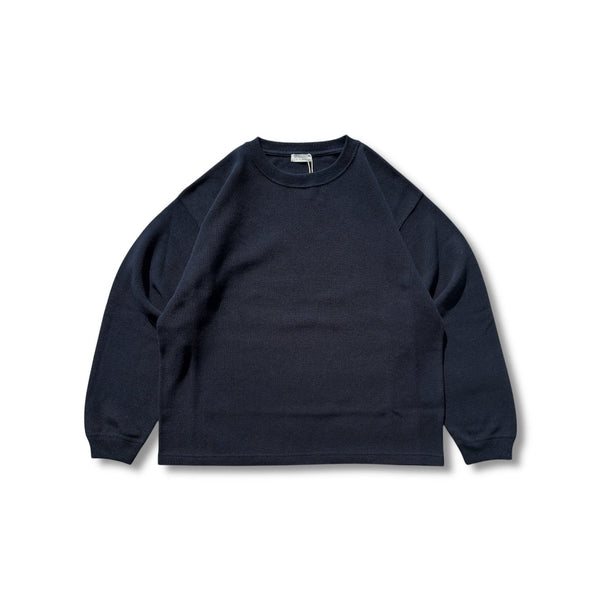 【CREPUSCULE|クレプスキュール】COTTON RAYON MOSS STITCH P/O/コットンレーヨンモスステッチプルオーバー(D.GREEN , NAVY , BLACK) - STREAM【CREPUSCULE|クレプスキュール】COTTON RAYON MOSS STITCH P/O/コットンレーヨンモスステッチプルオーバー(D.GREEN , NAVY , BLACK)STREAMNAVY0(S)