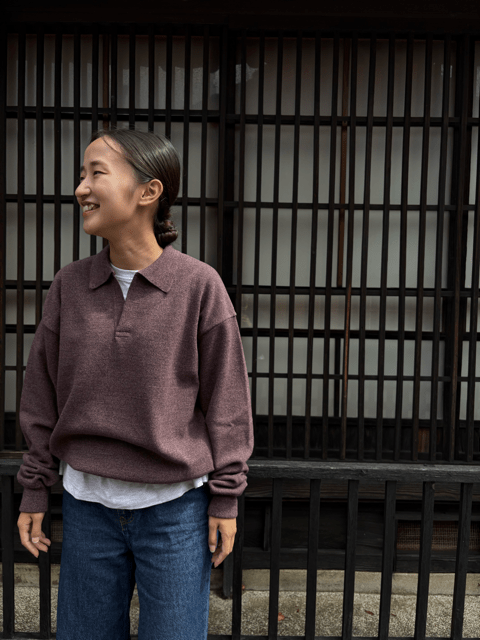 【CREPUSCULE|クレプスキュール】COTTON WOOL MOSS STITCH SKIPPER/コットンウール モスステッチ スキッパー(BLUE GRAY , BURGUNDY , CHARCOAL) - STREAM【CREPUSCULE|クレプスキュール】COTTON WOOL MOSS STITCH SKIPPER/コットンウール モスステッチ スキッパー(BLUE GRAY , BURGUNDY , CHARCOAL)STREAMCHARCOAL0