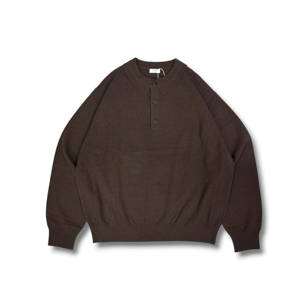【CREPUSCULE|クレプスキュール】KNIT POLO/ニットポロ(WHITE , GRAY , BLACK) 正規取扱店舗 公式オンライン通販 島根 松江 26FW