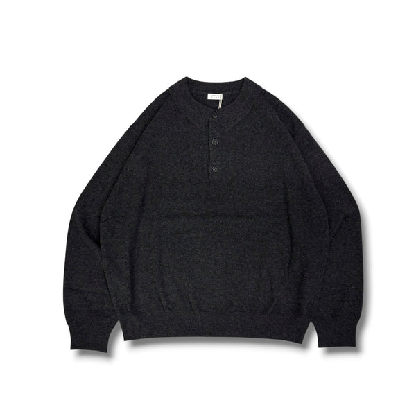 【CREPUSCULE|クレプスキュール】KNIT POLO/ニットポロ(WHITE , GRAY , BLACK) 正規取扱店舗 公式オンライン通販 島根 松江 26FW