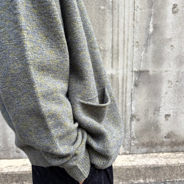 【CREPUSCULE|クレプスキュール】M - G POLO CARDIGAN/M - Gポロカーディガン(GREY×GREEN , GREY×MUSTARD , GREY×BROWN) - STREAM
