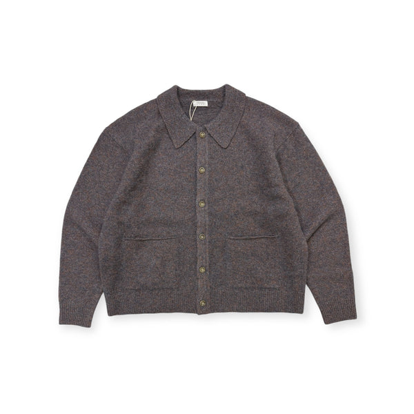 【CREPUSCULE|クレプスキュール】M - G POLO CARDIGAN/M - Gポロカーディガン(GREY×GREEN , GREY×MUSTARD , GREY×BROWN) - STREAM