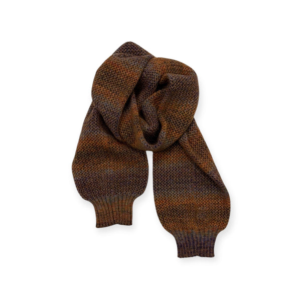 【CREPUSCULE|クレプスキュール】MOHAIR MESH MUFFLER/モヘアメッシュマフラー(ORANGE , BLACK) - STREAM