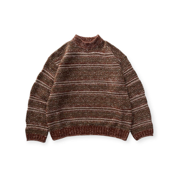 【CREPUSCULE|クレプスキュール】MULTI BORDER MIX P/O/マルチボーダーミックスプルオーバー(BEIGE , BROWN , NAVY)) - STREAM