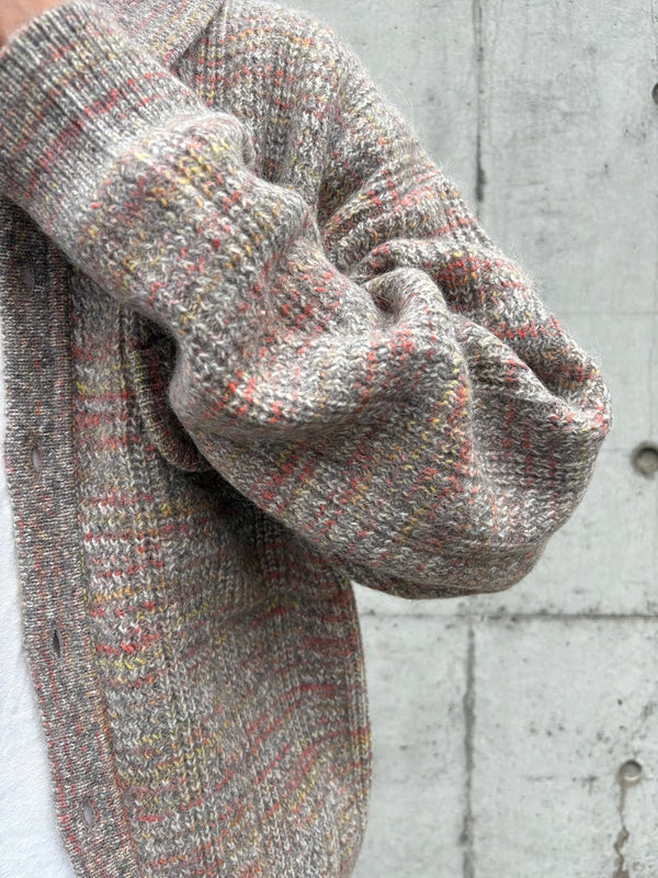 【CREPUSCULE|クレプスキュール】RIB PATTERN KNIT JACKET/リブパターンニットジャケット(GREY×ORANGE) - STREAM【CREPUSCULE|クレプスキュール】RIB PATTERN KNIT JACKET/リブパターンニットジャケット(GREY×ORANGE)STREAMGREYxORANGE1