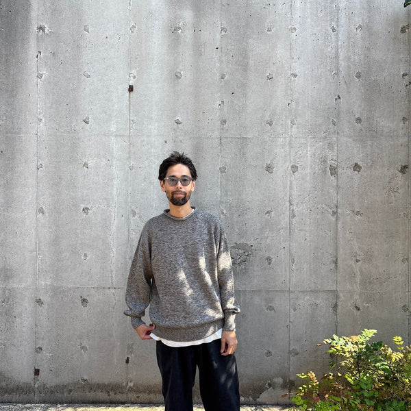 【CREPUSCULE|クレプスキュール】W/G ALPACA PULLOVER/アルパカプルオーバー(GREY) - STREAM