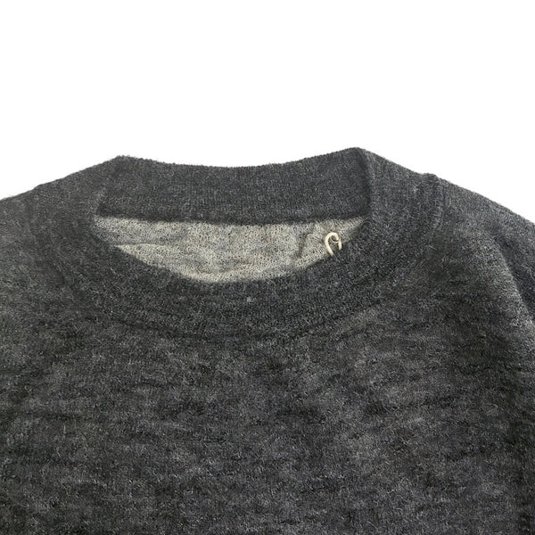 【CREPUSCULE|クレプスキュール】W/G MOHAIR REVERSIBLE P/O(GRAY/L.GRAY , BLACK/GRAY) 正規取扱店舗 公式オンライン通販 島根 松江 モヘアセーター モヘアニット リバーシブル