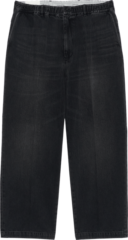 【FARAH|ファーラー】EASY WIDE TAPERED SLACKS/イージーワイドテーパードスラックス(ONE WASH , BLACK VINTAGE)