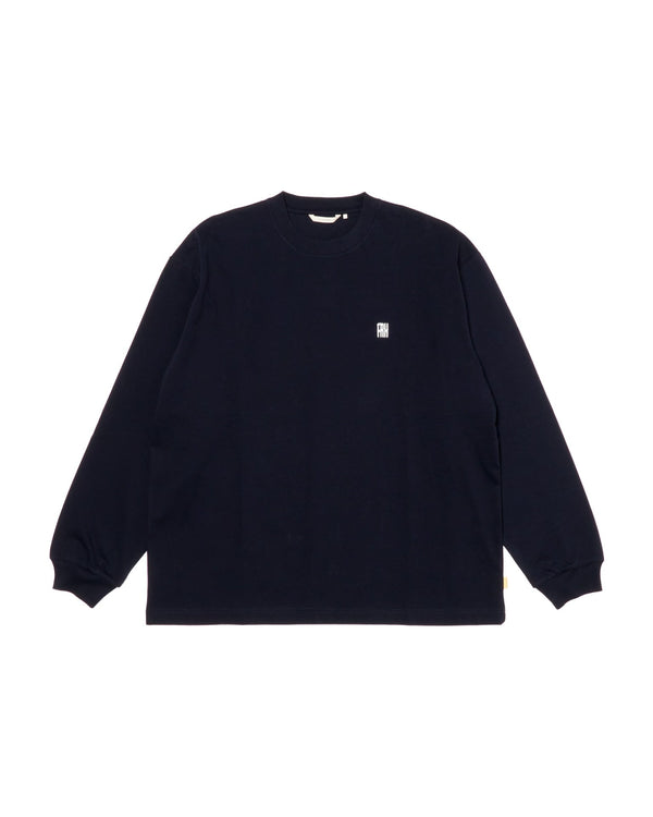 【FARAH|ファーラー】EMBROYDERY LOGO L/S TEE "FRH LOGO"/エンブロイダリーロゴL/Sティー"(WHITE , HEATHER GREY , NAVY) - STREAM