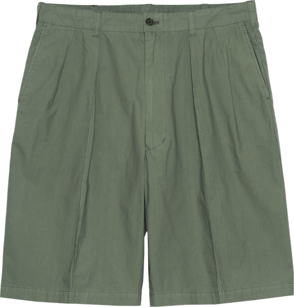 【FARAH|ファーラー】GARMENT DYE PIN TUCK WIDE SHORT/ガーメントダイピンタックワイドショーツ(BROWN , LIGHT GREY , LIGHT SAGE)