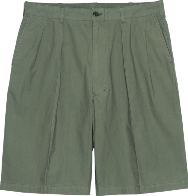 【FARAH|ファーラー】GARMENT DYE PIN TUCK WIDE SHORT/ガーメントダイピンタックワイドショーツ(BROWN , LIGHT GREY , LIGHT SAGE)
