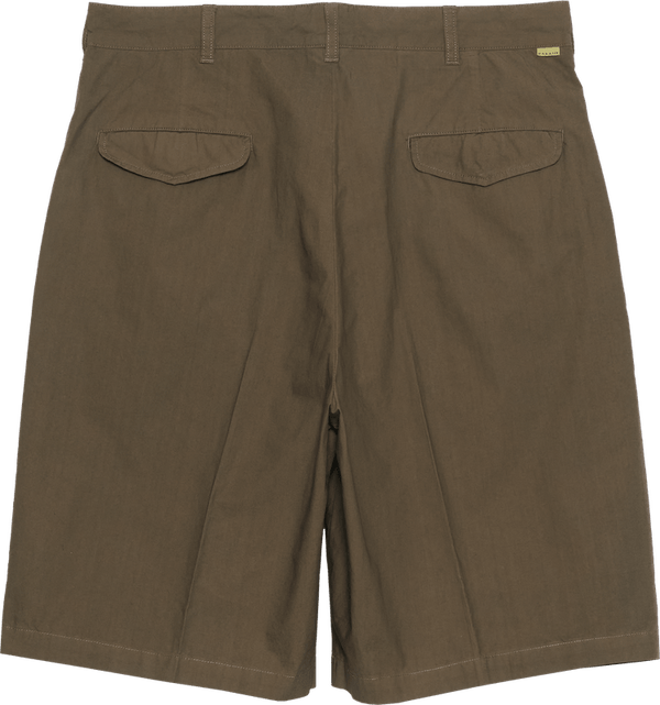【FARAH|ファーラー】GARMENT DYE PIN TUCK WIDE SHORT/ガーメントダイピンタックワイドショーツ(BROWN , LIGHT GREY , LIGHT SAGE)