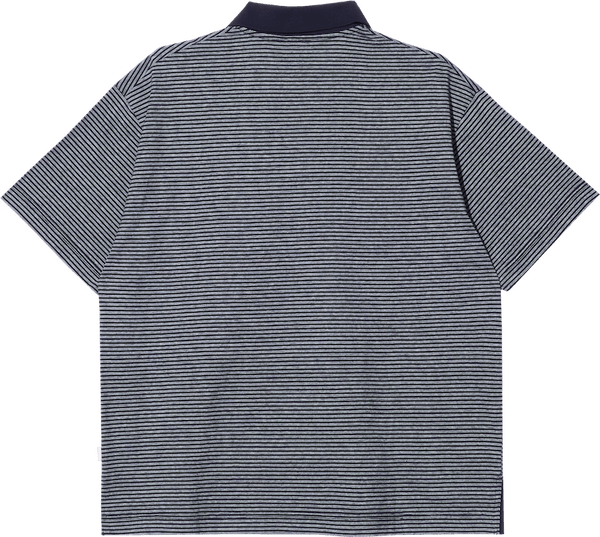 【FARAH|ファーラー】MULTI STRIPED POLO COLLAR S/S TEE/マルチストライプ ポロカラーS/Sティー(NAVY) - STREAM【FARAH|ファーラー】MULTI STRIPED POLO COLLAR S/S TEE/マルチストライプ ポロカラーS/Sティー(NAVY)STREAMNAVYS