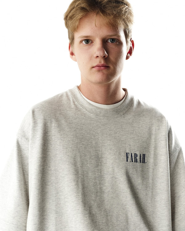 【FARAH|ファーラー】PRINTED GRAPHIC S/S TEE"CLASSIC LOGO"/プリントグラフィックS/Sティー"クラシックロゴ"(HEATHER GREY) - STREAM【FARAH|ファーラー】PRINTED GRAPHIC S/S TEE"CLASSIC LOGO"/プリントグラフィックS/Sティー"クラシックロゴ"(HEATHER GREY)STREAMM