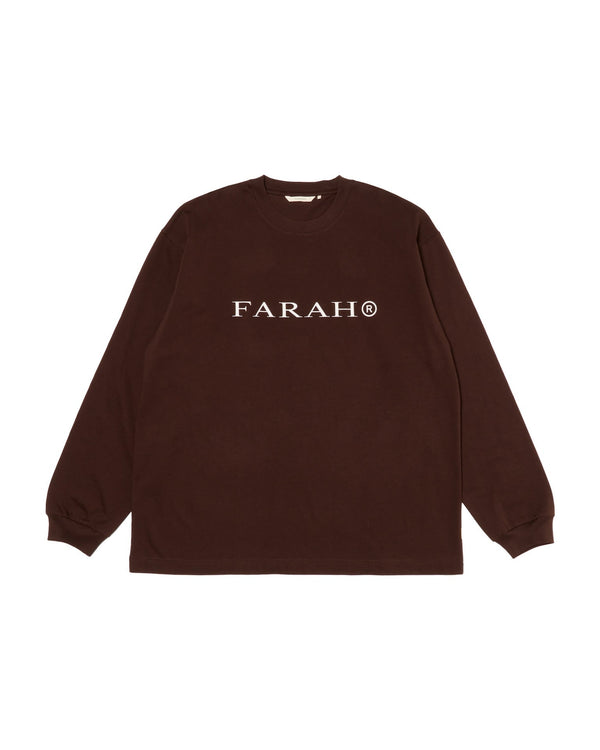【FARAH|ファーラー】PRINTED LOGO L/S TEE"OG LOGO"/プリントロゴL/Sティー"OGロゴ"(WHITE , HEATHER GERY , BROWN , BLACK) - STREAM【FARAH|ファーラー】PRINTED LOGO L/S TEE"OG LOGO"/プリントロゴL/Sティー"OGロゴ"(WHITE , HEATHER GERY , BROWN , BLACK)STREAMBROWNM