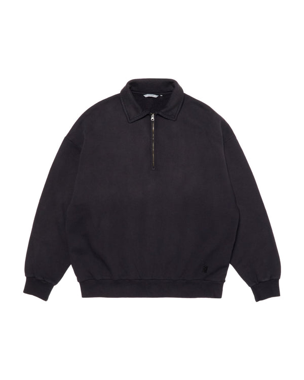 【FARAH|ファーラー】VINTAGE HALF ZIP SWEATSHIRT/ヴィンテージハーフジップスウェットシャツ(HEATHER GREY , FADED BLUE , FADED BLACK) - STREAM【FARAH|ファーラー】VINTAGE HALF ZIP SWEATSHIRT/ヴィンテージハーフジップスウェットシャツ(HEATHER GREY , FADED BLUE , FADED BLACK)STREAMFADED BLACKM