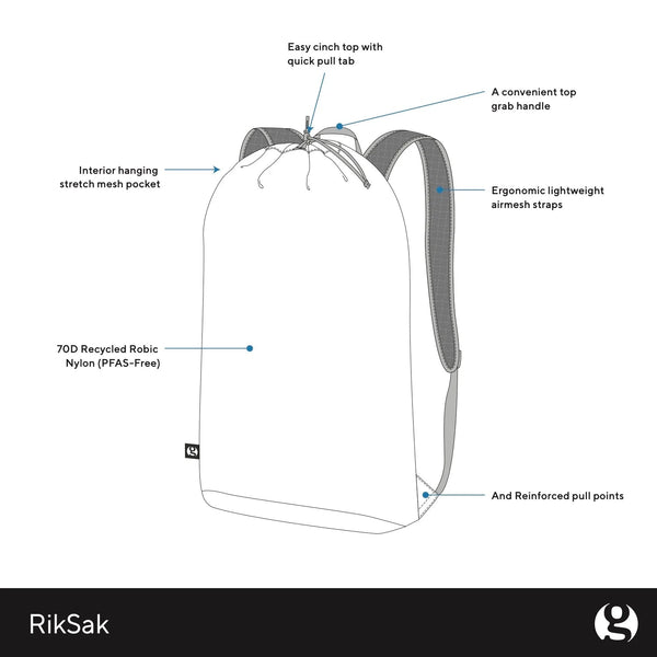 【GOSSAMER GEAR|ゴッサマーギア】RIKSAK/リックサック(GREY) - STREAM【GOSSAMER GEAR|ゴッサマーギア】RIKSAK/リックサック(GREY)STREAMGREYONE SIZE