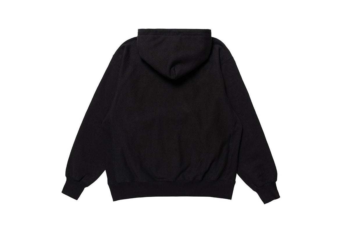 ミッドウェイトフリースフーディー ブラック KNIT CUT SEWN おしゃれな 