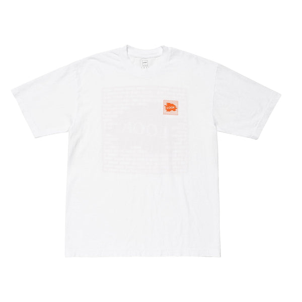 【LQQK STUDIO|ルックスタジオ】BRICK LOGO TEE/ブリックロゴTシャツ(WHITE) - STREAM【LQQK STUDIO|ルックスタジオ】BRICK LOGO TEE/ブリックロゴTシャツ(WHITE)STREAMWHITES