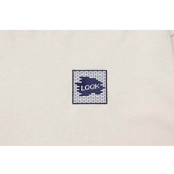 【LQQK STUDIO|ルックスタジオ】L/S BRICK LOGO TEE/ロングスリーブ ブリックロゴTシャツ(STONE , NAVY) - STREAM【LQQK STUDIO|ルックスタジオ】L/S BRICK LOGO TEE/ロングスリーブ ブリックロゴTシャツ(STONE , NAVY)STREAMNAVYS