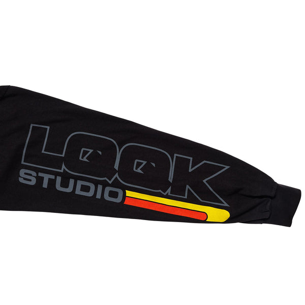【LQQK STUDIO|ルックスタジオ】MOTORCYCLE TEE/モーターサイクル Tシャツ(BLACK) - STREAM【LQQK STUDIO|ルックスタジオ】MOTORCYCLE TEE/モーターサイクル Tシャツ(BLACK)STREAMS