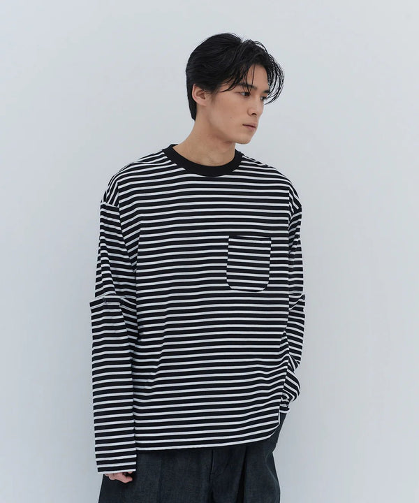 DETACHABLE BORDER L/S TEE