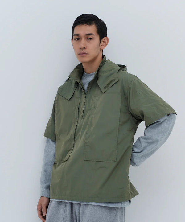 【MODMNT|モドメント】HALF ZIP HOODED SHIRT/ハーフジップフードシャツ(OLIVE) - STREAM【MODMNT|モドメント】HALF ZIP HOODED SHIRT/ハーフジップフードシャツ(OLIVE)STREAMOLIVES