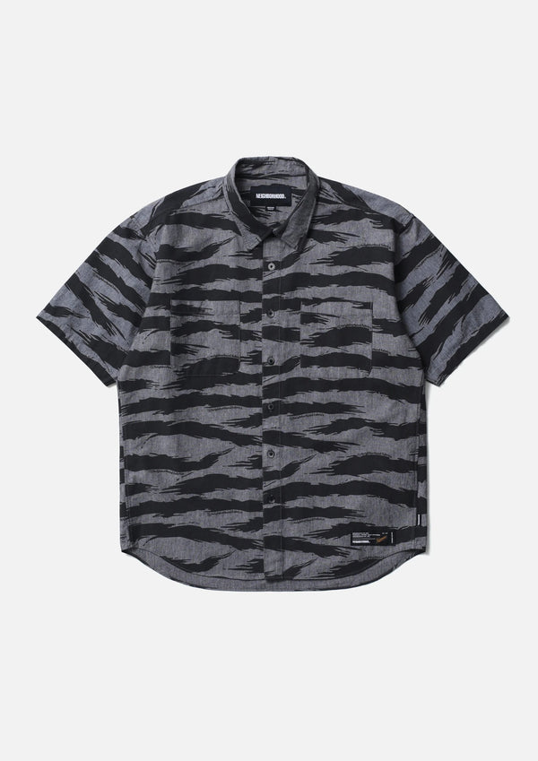 【NEIGHBORHOOD|ネイバーフッド】CAMO PATTERN CHAMBRAY SHIRT SS /カモパターンシャンブレーシャツSS(BLACK,INDIGO) - STREAM【NEIGHBORHOOD|ネイバーフッド】CAMO PATTERN CHAMBRAY SHIRT SS /カモパターンシャンブレーシャツSS(BLACK,INDIGO)STREAMBLACKM