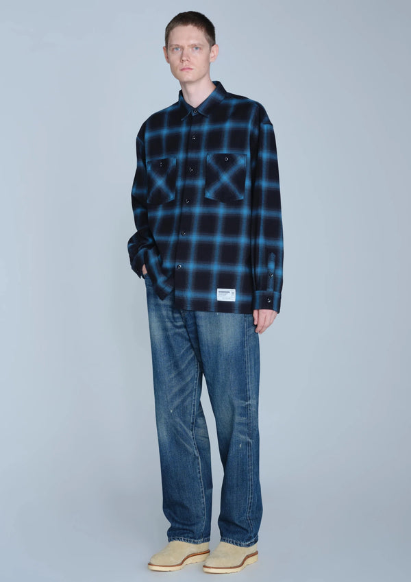 【NEIGHBORHOOD|ネイバーフッド】HOMBRE CHECK SHIRT LS(BLUE×GREEN, GRAY×NAVY)