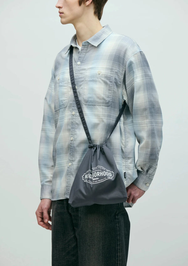 【NEIGHBORHOOD|ネイバーフッド】LOGO DRAWSTRING BAG