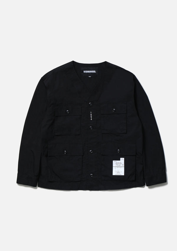 NO COLLAR UTILITY JACKET