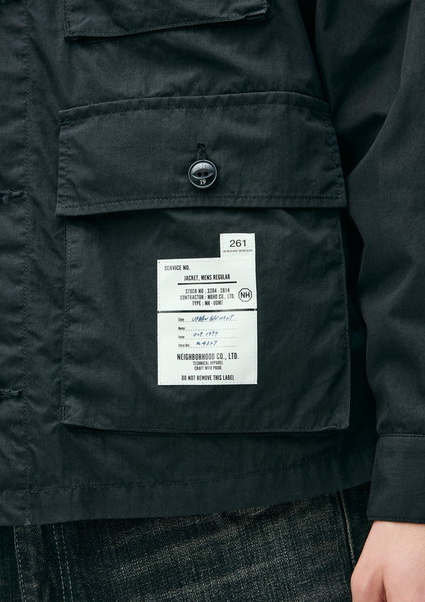 NO COLLAR UTILITY JACKET