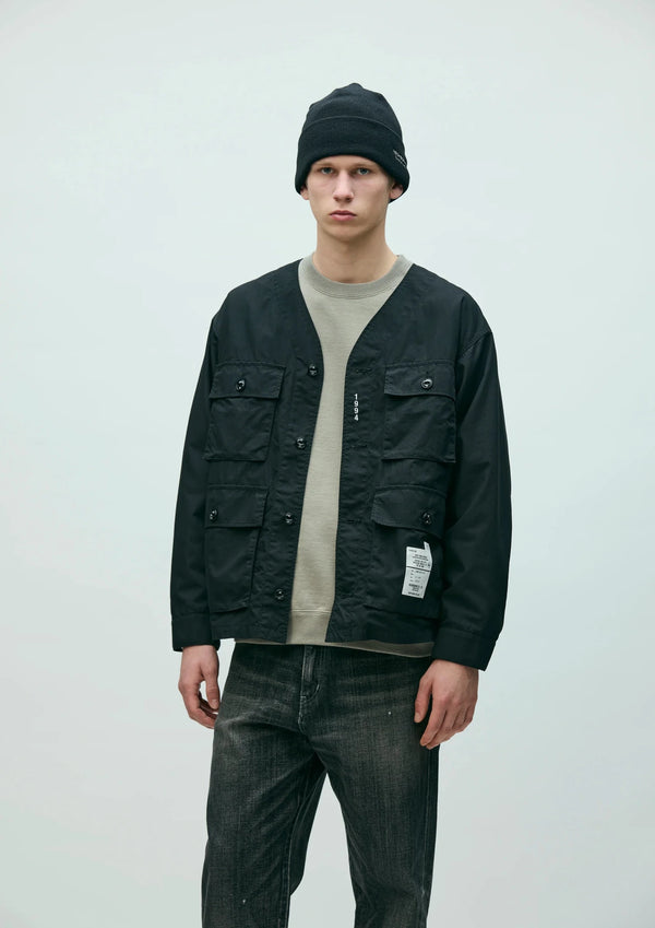 NO COLLAR UTILITY JACKET