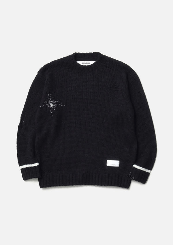 【NEIGHBORHOOD|ネイバーフッド】SAVAGE CREWNECK SWEATER/サベージクルーネックセーター(BLACK,GRAY) - STREAM【NEIGHBORHOOD|ネイバーフッド】SAVAGE CREWNECK SWEATER/サベージクルーネックセーター(BLACK,GRAY)STREAMBLACKM