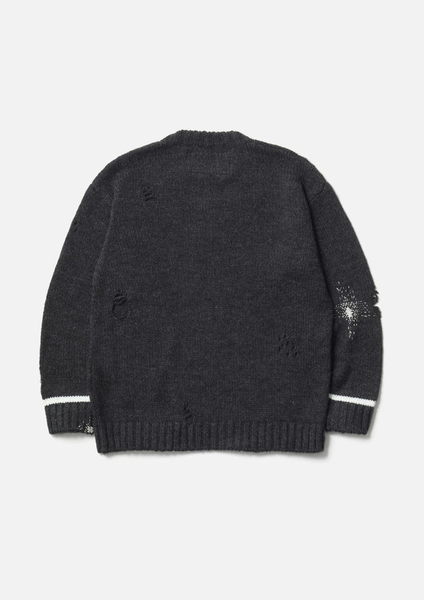 【NEIGHBORHOOD|ネイバーフッド】SAVAGE CREWNECK SWEATER/サベージクルーネックセーター(BLACK,GRAY) - STREAM【NEIGHBORHOOD|ネイバーフッド】SAVAGE CREWNECK SWEATER/サベージクルーネックセーター(BLACK,GRAY)STREAMGRAYM