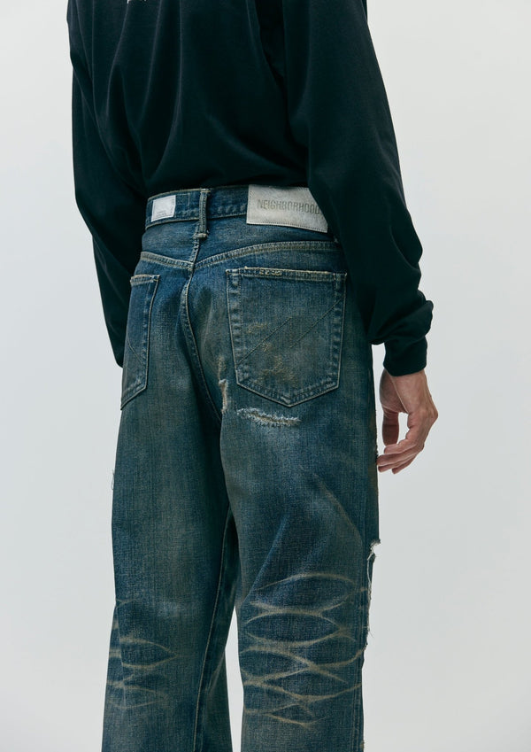 【NEIGHBORHOOD|ネイバーフッド】SAVAGE DENIM DP BASIC PANTS/サベージデニムDPベーシックパンツ(INDIGO,BLACK) - STREAM【NEIGHBORHOOD|ネイバーフッド】SAVAGE DENIM DP BASIC PANTS/サベージデニムDPベーシックパンツ(INDIGO,BLACK)STREAMBLACKS