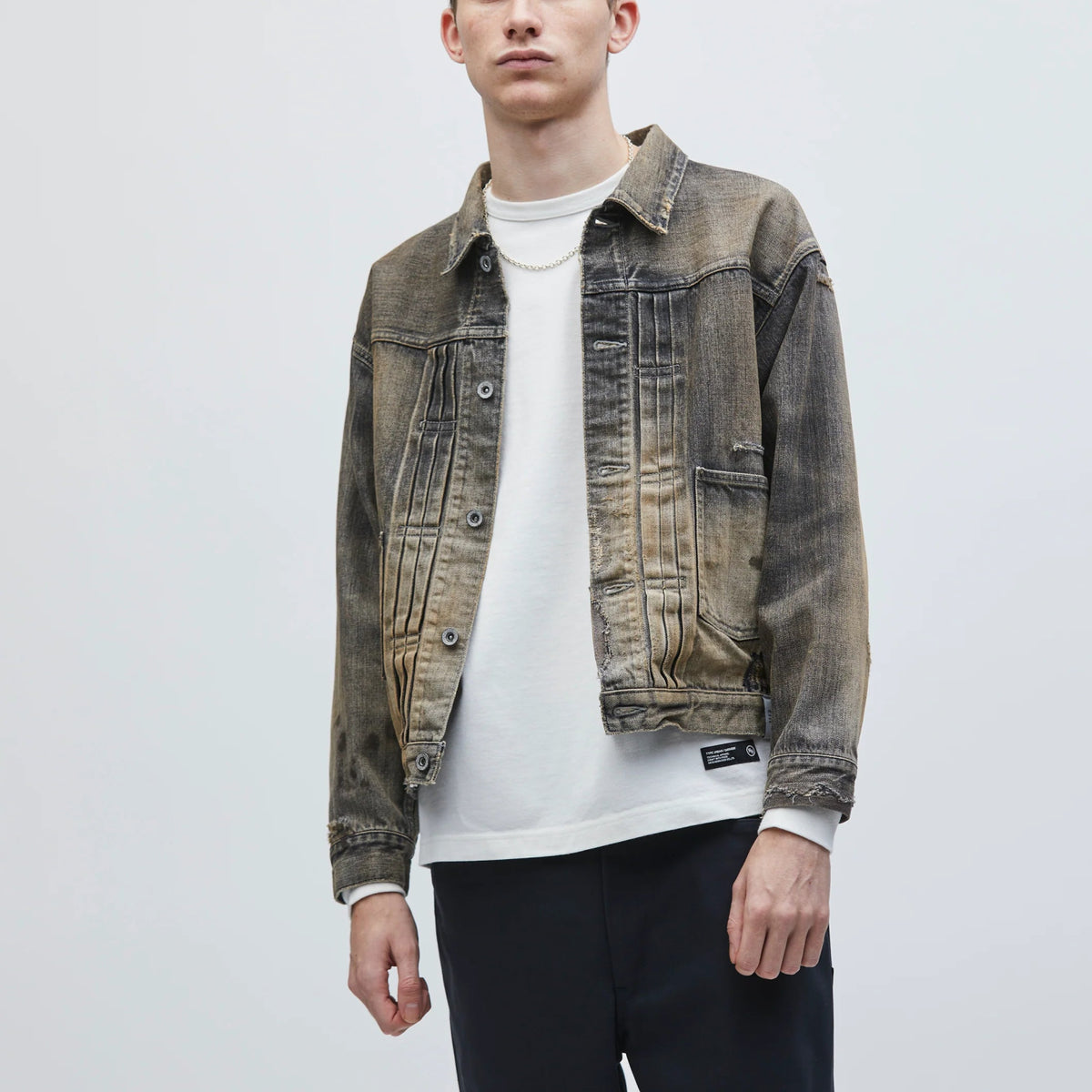 ジャケット・アウター NEIGHBORHOOD SAVEGE DENIM TYPE-1 JACKET Neighborhood - Savage Type-1 Distressed Denim Jacket - Blue