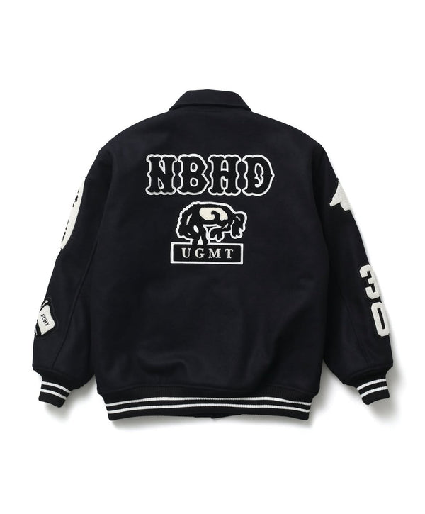 【NEIGHBORHOOD|ネイバーフッド】STADIUM JACKET/スタジアムジャケット(BLACK×WHITE)