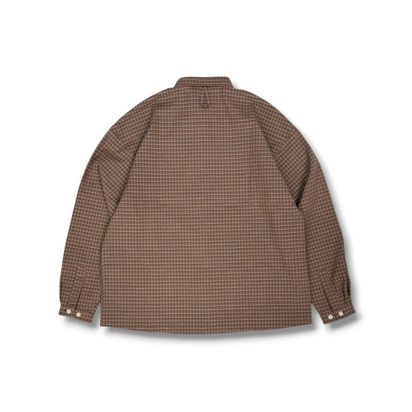 【NOROLL|ノーロール】NORMAL PANAMA L/S SHIRT(PANAMA CHECK) - STREAM