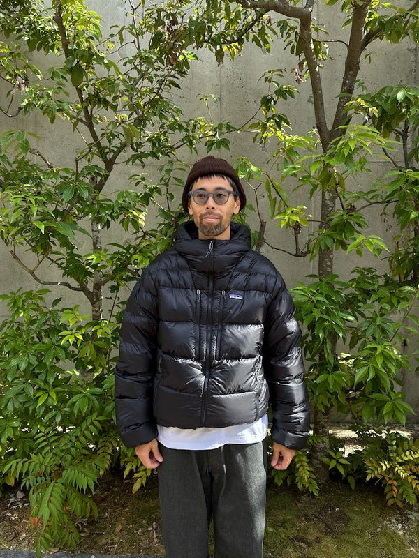 【PATAGONIA|パタゴニア】M'S FITZ ROY DOWN HOODY/メンズ・フィッツロイ・ダウン・フーディ(SMTB , BLK , DRBN , CNGR)26FW 着用サイズレビュー 正規取扱店舗 公式オンライン通販 島根 松江 800フィルパワー ダウンジャケット