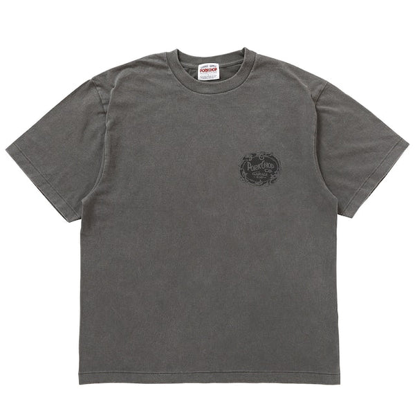 【PORKCHOP GARAGE SUPPLY|ポークチョップ ガレージ サプライ】F LEAF LOGO TEE / F リーフロゴ TEE(FADE NAVY,FADE GRAY)